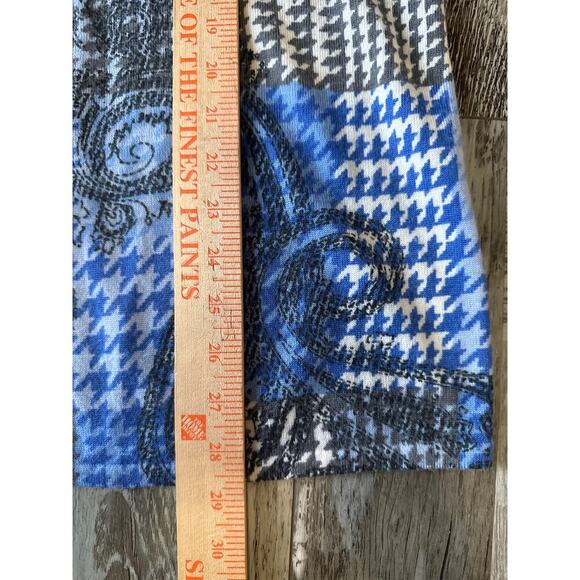 Talbots 100% Pure Merino Wool Houndstooth Paisley Cardigan Sweater Size Medium - Picture 8 of 9